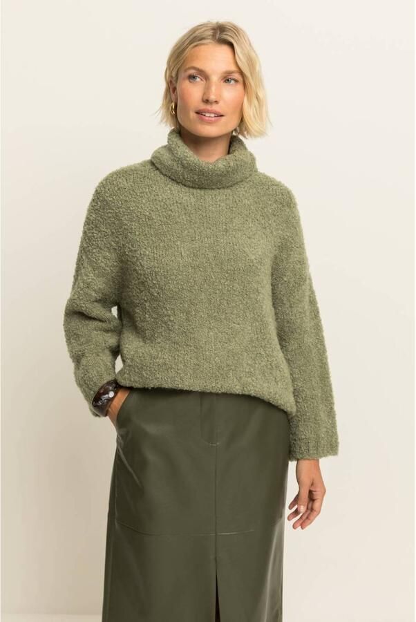 Expresso gebreide trui met wol groen
