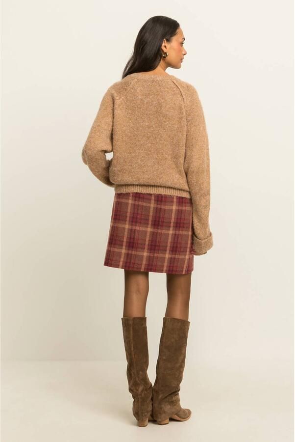 Expresso gemêleerde pullover met glitters en wol bruin - Foto 3