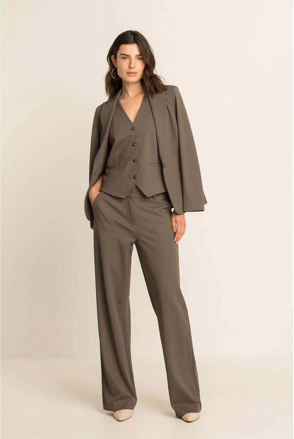 Expresso getailleerde blazer bruin - Foto 3
