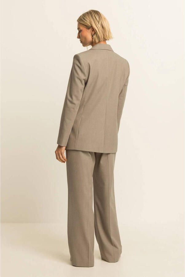 Expresso getailleerde blazer met wol beige - Foto 2