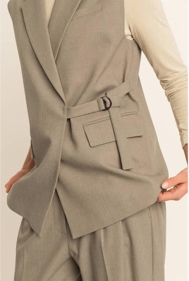 Expresso gilet met wol beige - Foto 2