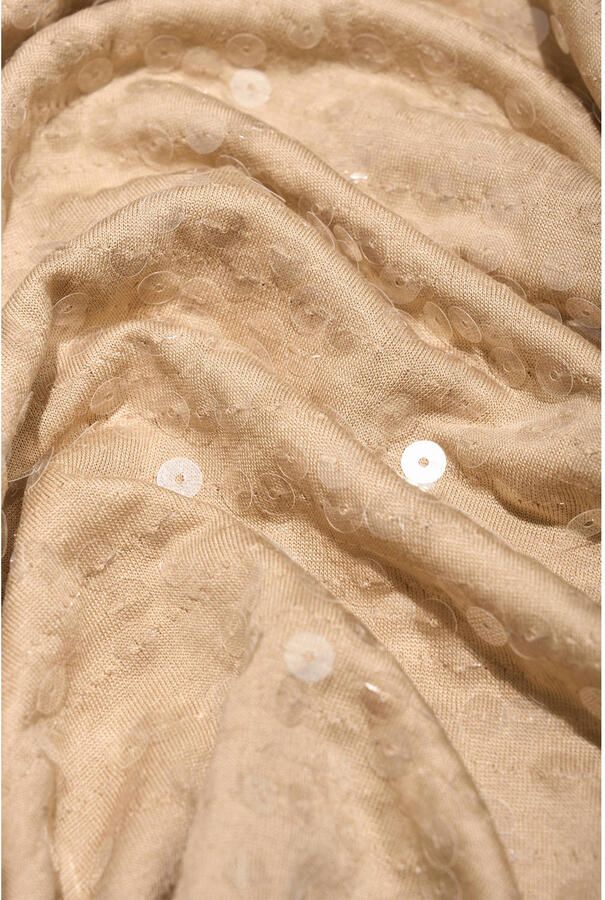 Expresso glitter top beige met pailletten - Foto 2