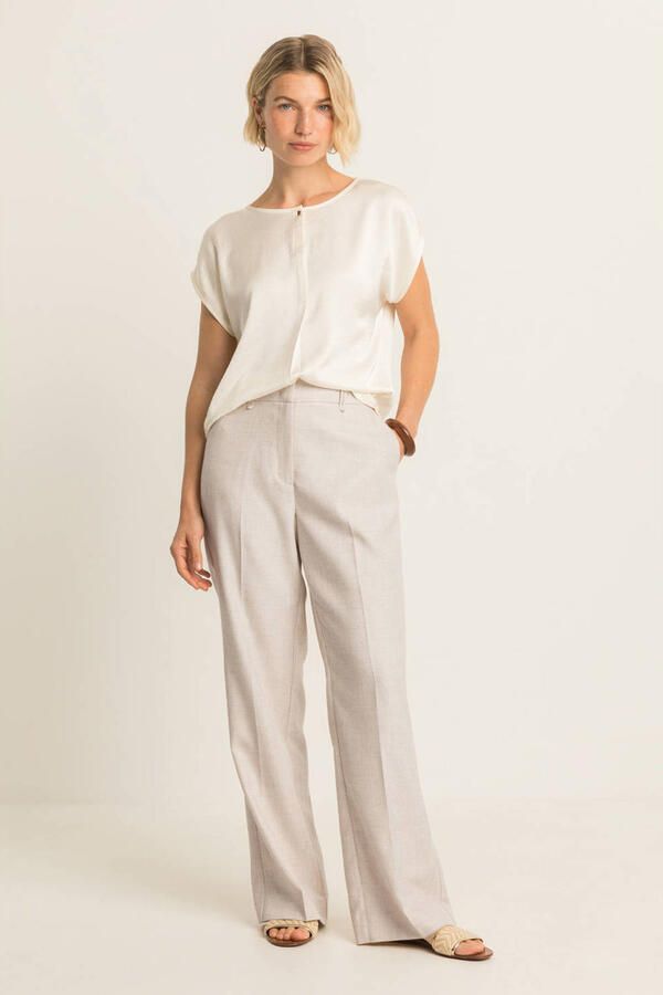 Expresso high waist flared broek ecru