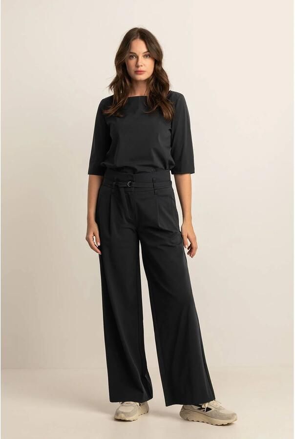 Expresso high waist pantalon travelstof zwart - Foto 3