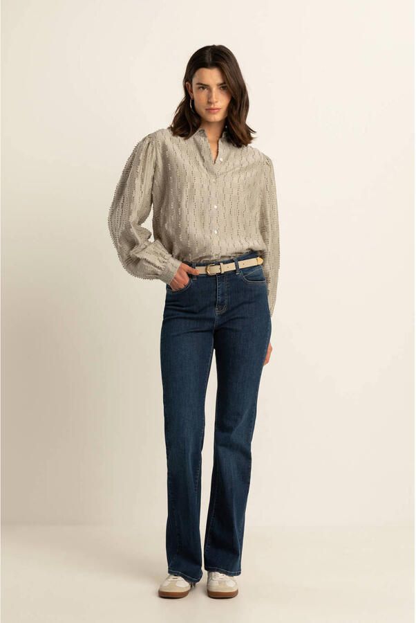 Expresso high waist straight leg jeans dark blue denim