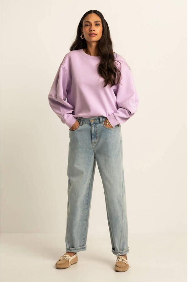Expresso high waist tapered jeans light blue denim