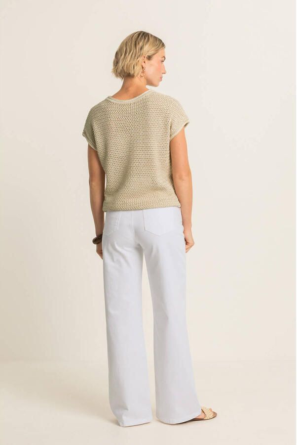 Expresso high waist wide leg jeans ecru - Foto 3
