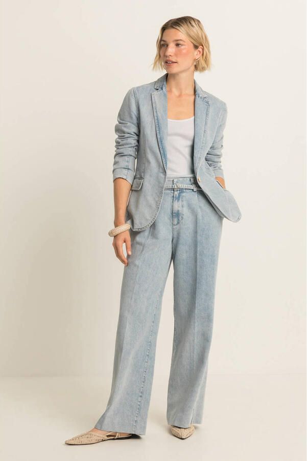 Expresso high waist wide leg jeans light blue denim