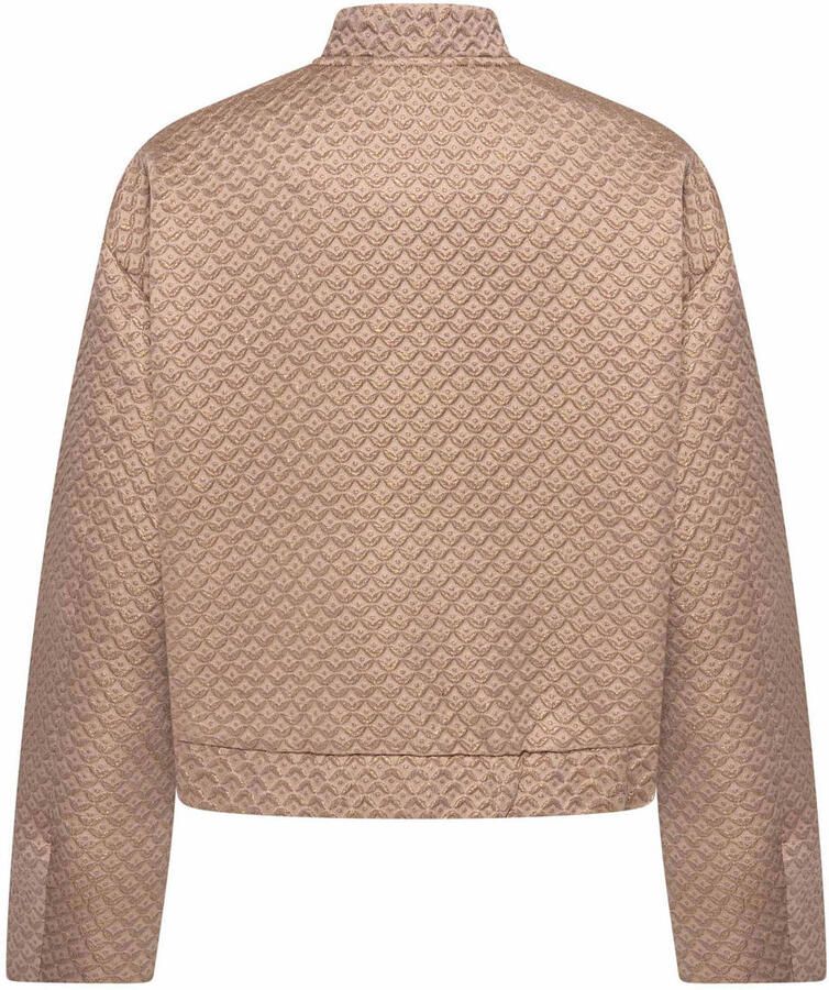 Expresso jacquard jasje met print bruin - Foto 2