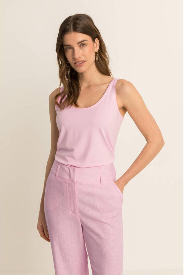 Expresso jersey singlet lichtroze