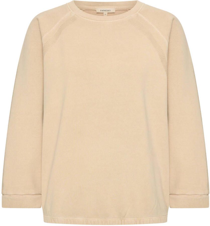 Expresso katoenen sweater beige