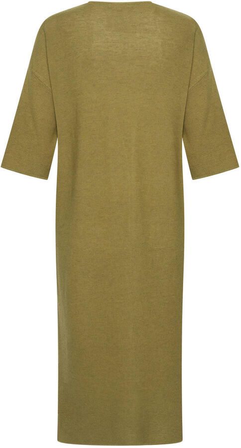 Expresso lange vest met wol groen - Foto 3