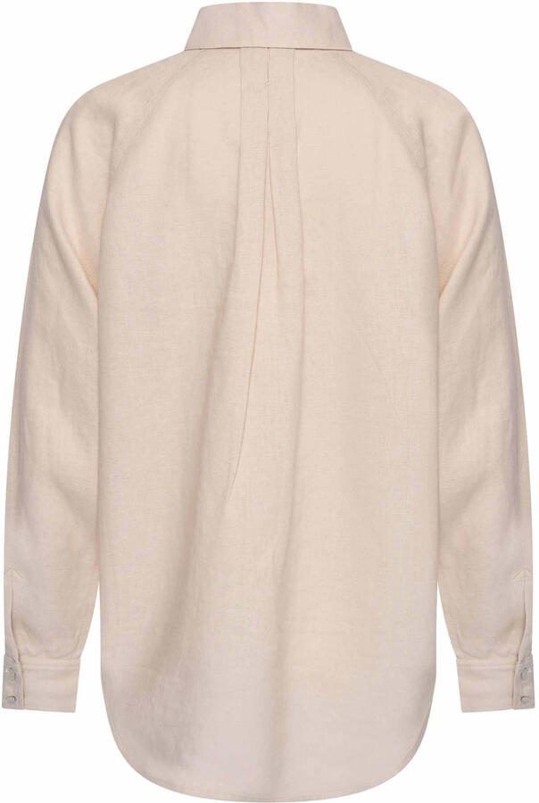 Expresso linnen blouse beige - Foto 2