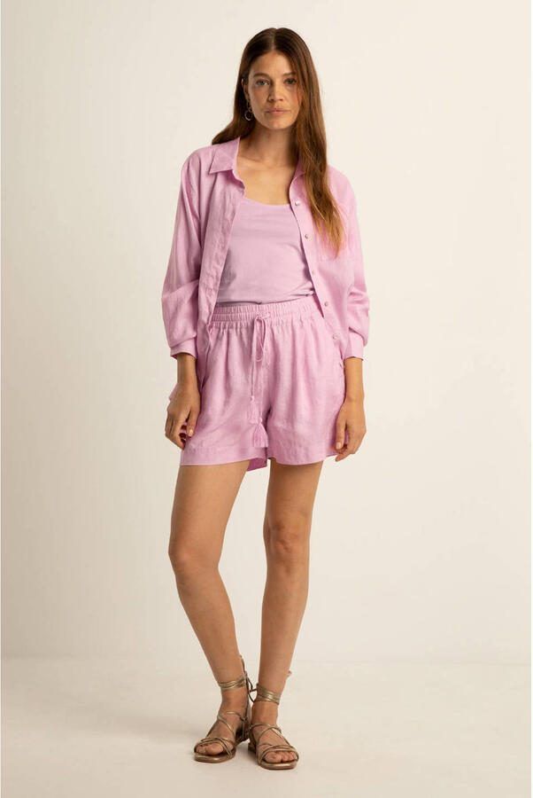 Expresso linnen blouse roze