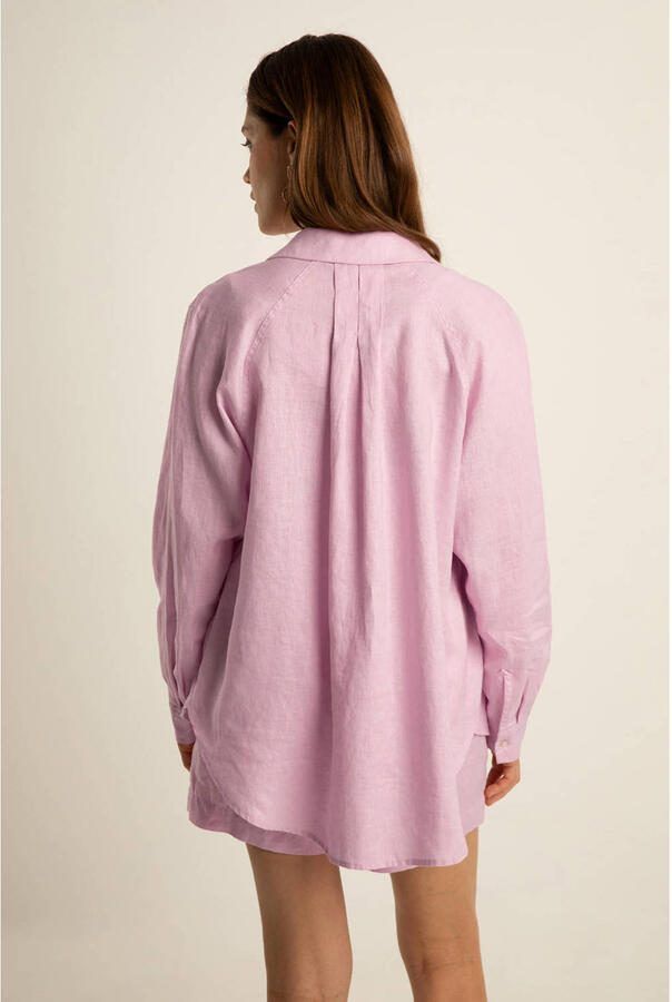 Expresso linnen blouse roze - Foto 2