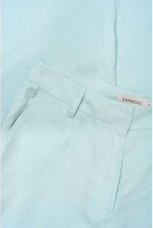 Expresso linnen broek wide leg lichtblauw - Foto 2