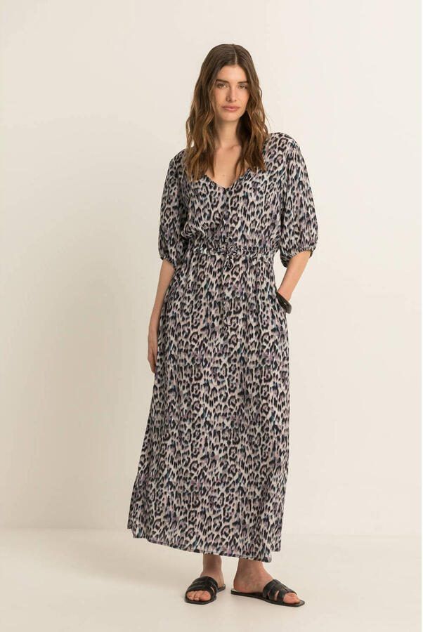 Expresso maxi jurk met panterprint grijs - Foto 2