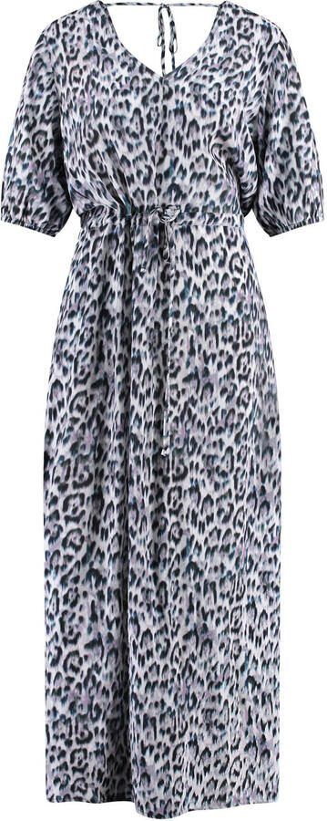 Expresso maxi jurk met panterprint grijs - Foto 3