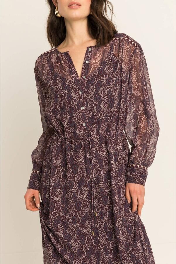 Expresso midi jurk met paisley meerkleurig