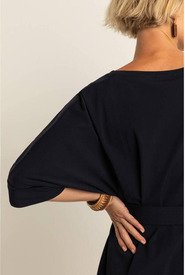Expresso midi jurk travelstof zwart - Foto 2