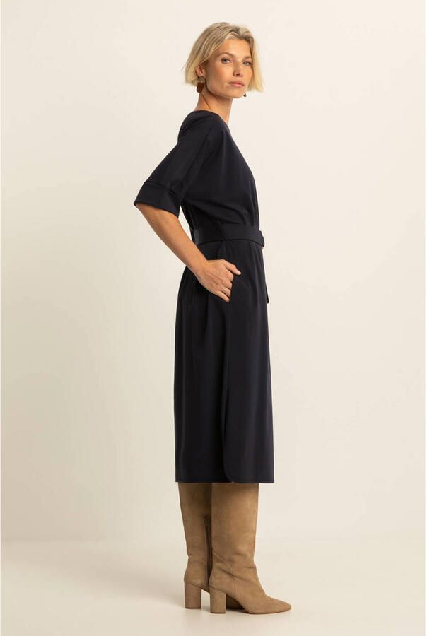 Expresso midi jurk travelstof zwart - Foto 3