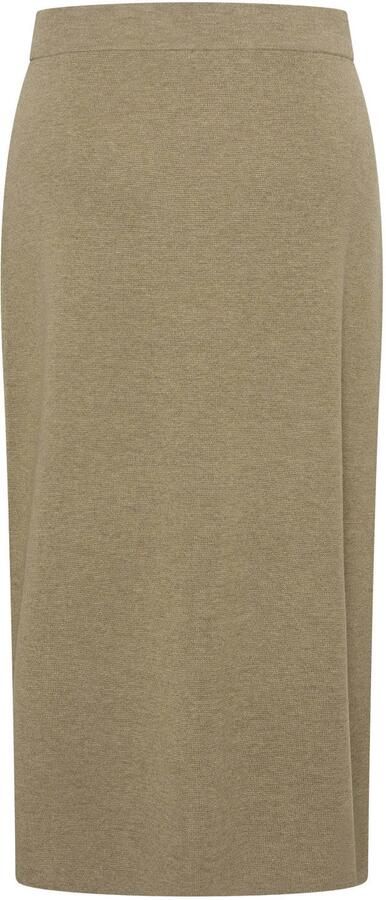 Expresso midi rok met wol taupe - Foto 2