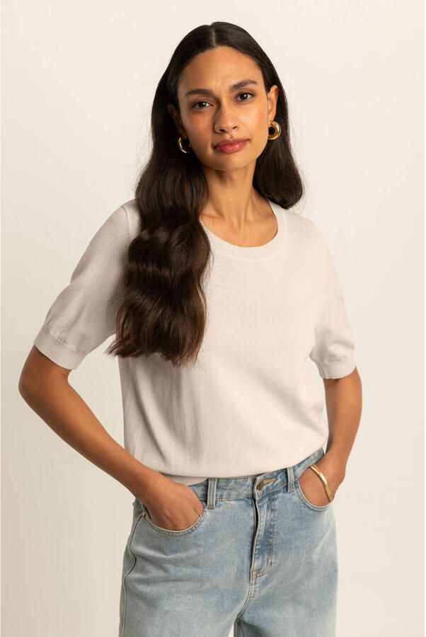 Expresso pullover crème gebreid - Foto 2