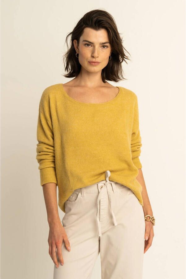 Expresso pullover geel gebreid