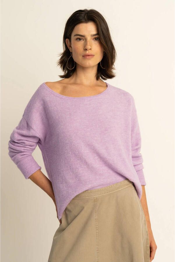 Expresso pullover lila gebreid