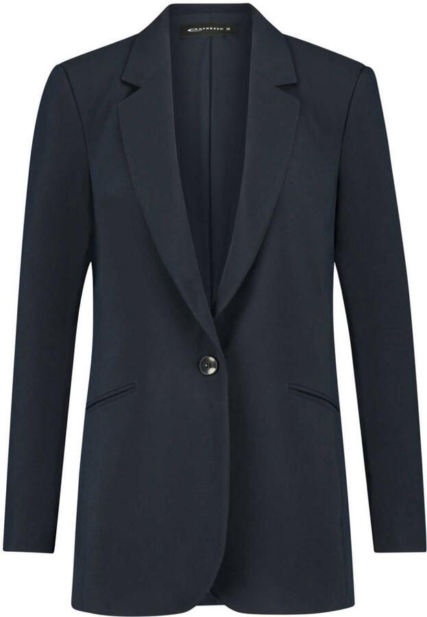 Expresso regular blazer donkerblauw gebreid