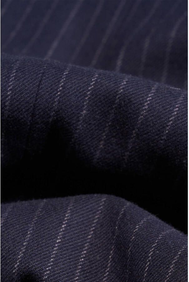 Expresso regular fit blazer met krijtstreep donkerblauw ecru - Foto 2