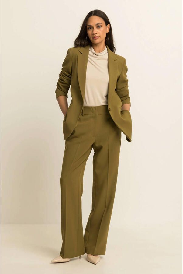 Expresso regular fit blazer olijfgroen - Foto 2