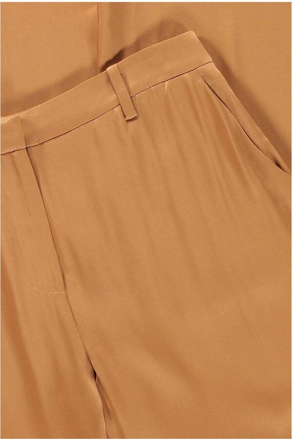 Expresso satijnen broek camel