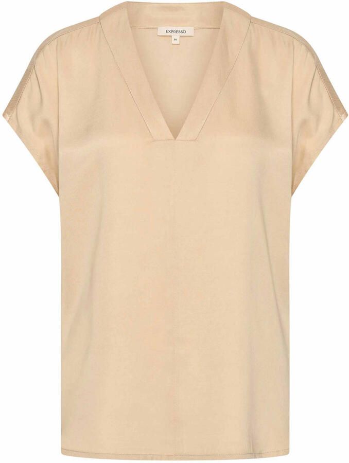 Expresso satijnen top beige