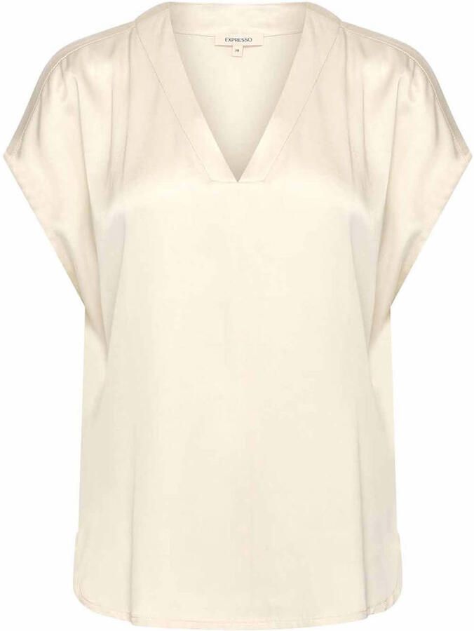 Expresso satijnen top ecru