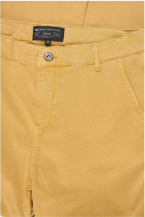 Expresso slim fit broek geel - Foto 2