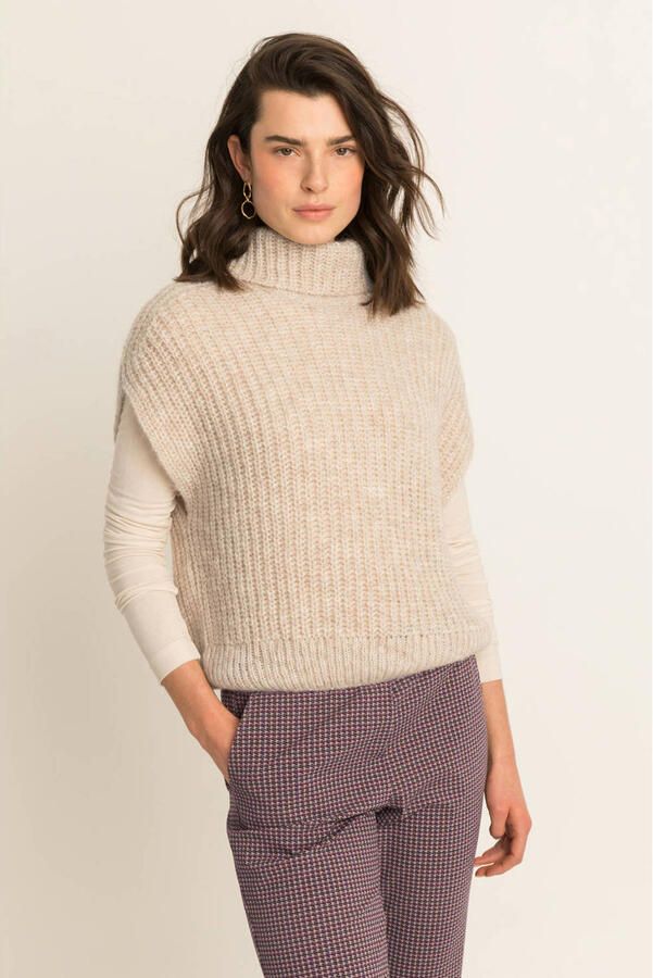 Expresso spencer met wol beige