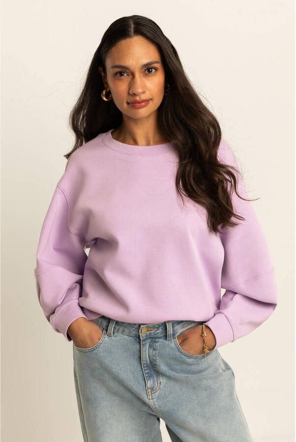 Expresso sweater lila gebreid