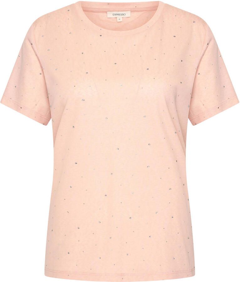 Expresso T-shirt lichtroze met glitter - Foto 2