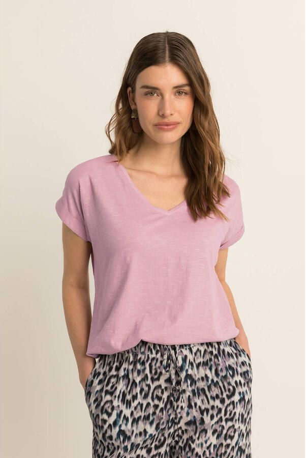 Expresso top gebreid roze