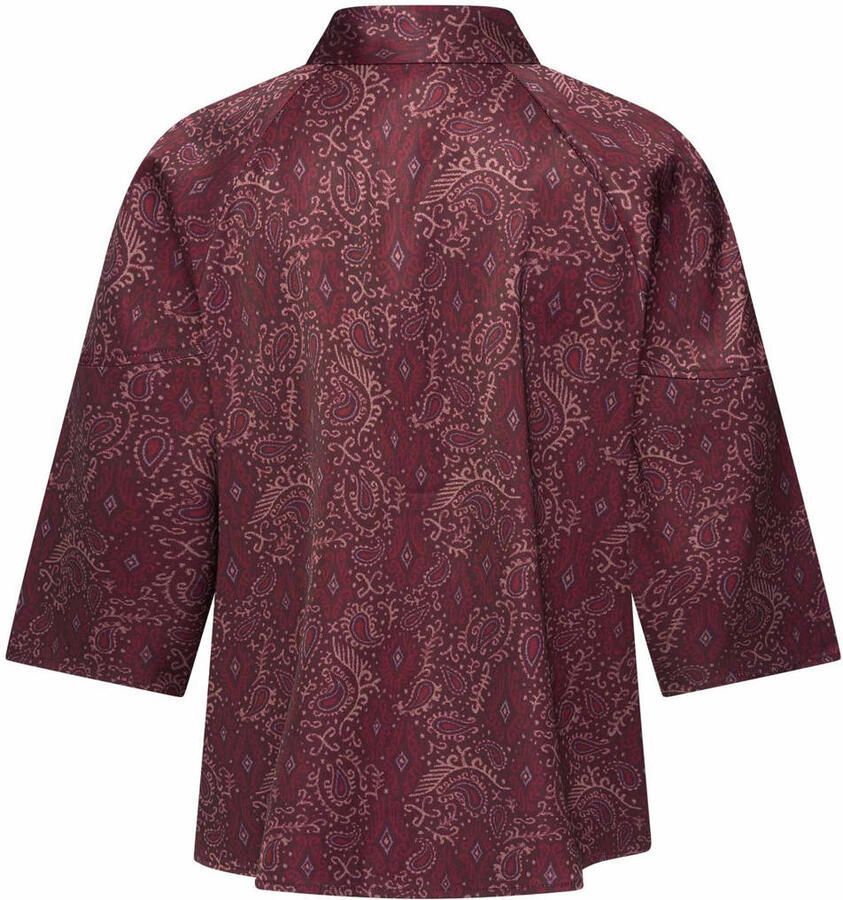 Expresso top met paisley donkerrood - Foto 2