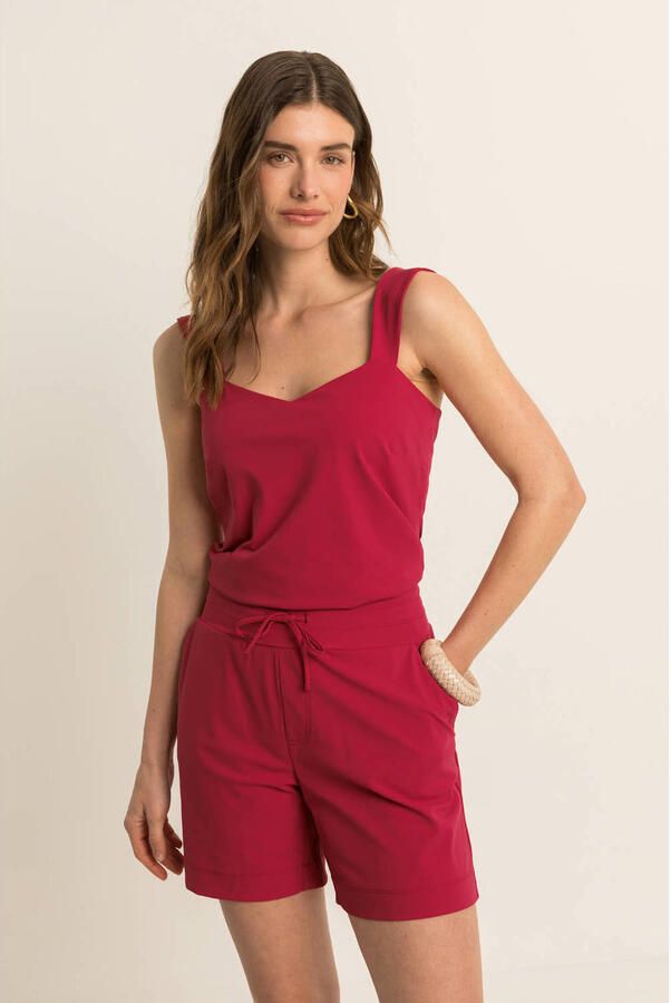 Expresso top travelstof fuchsia
