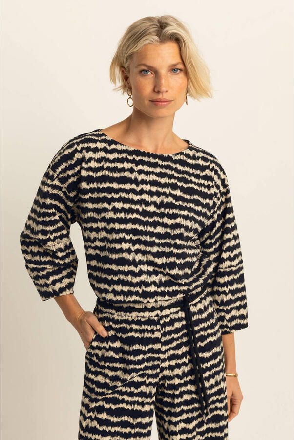 Expresso top zwart travelstof