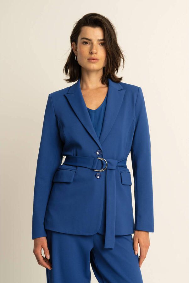 Expresso travelstof blazer blauw