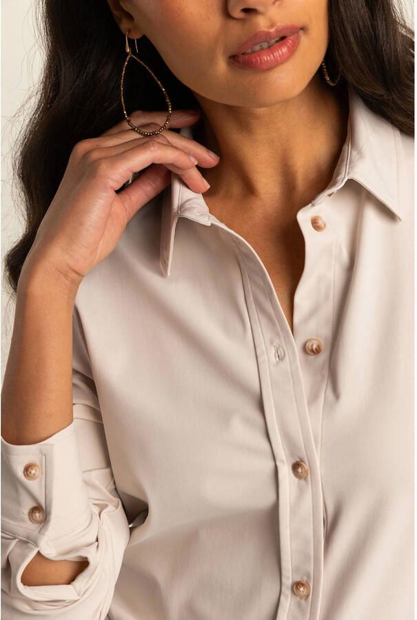 Expresso travelstof blouse ecru - Foto 2