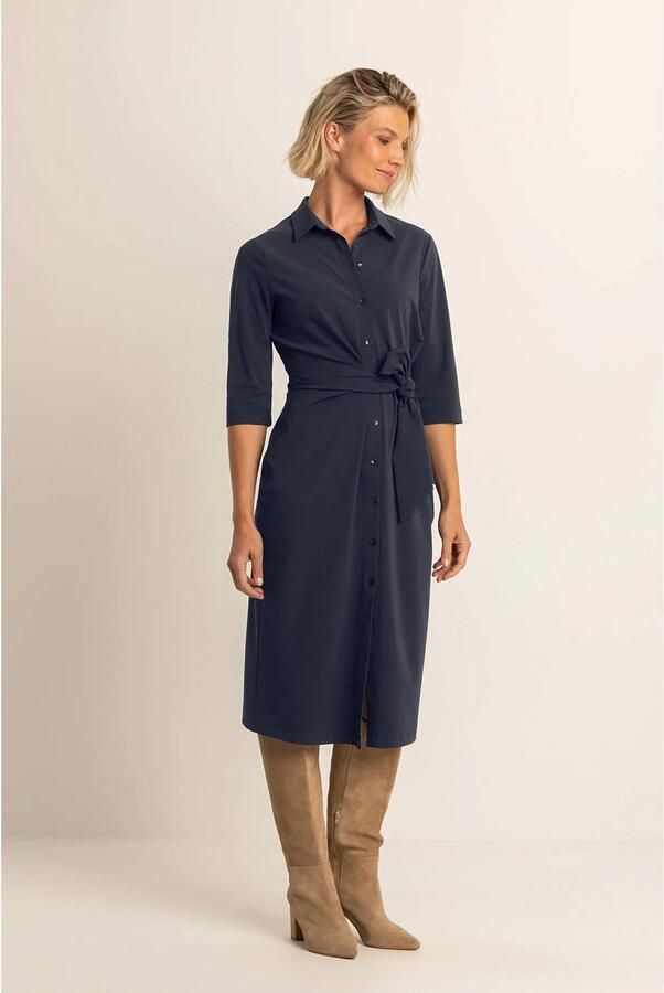 Expresso travelstof blousejurk donkerblauw - Foto 1