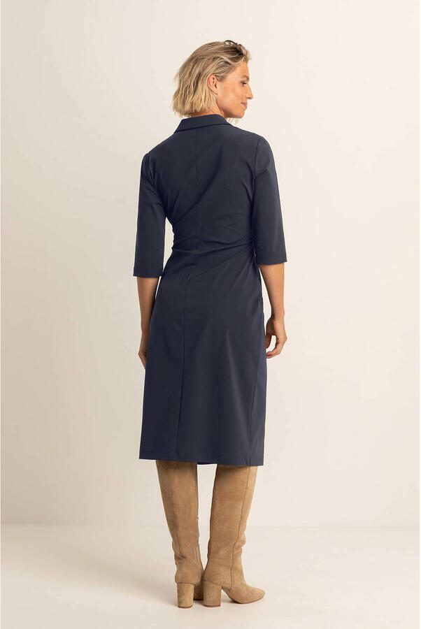 Expresso travelstof blousejurk donkerblauw - Foto 3