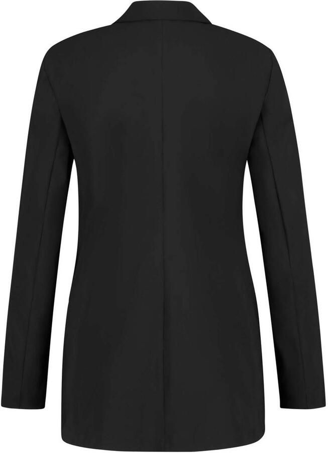 Expresso travelstof getailleerde blazer zwart gebreid