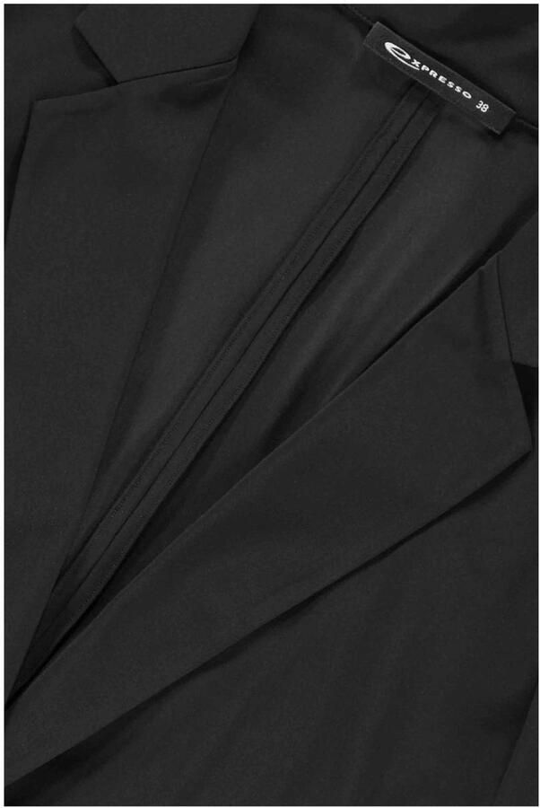 Expresso travelstof getailleerde blazer zwart gebreid - Foto 2