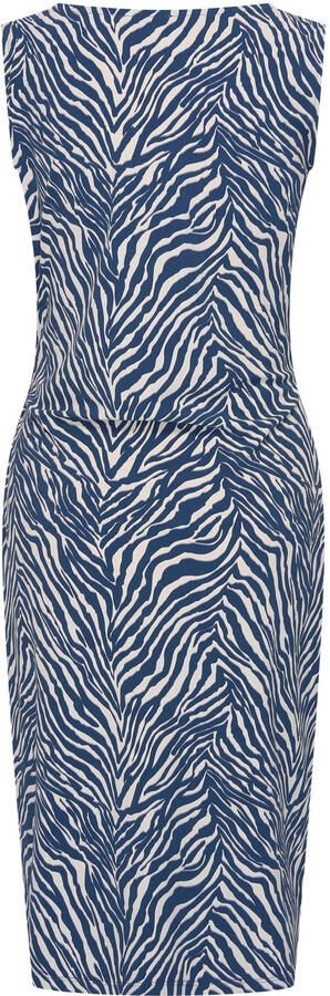 Expresso travelstof midi jurk met print blauw - Foto 3